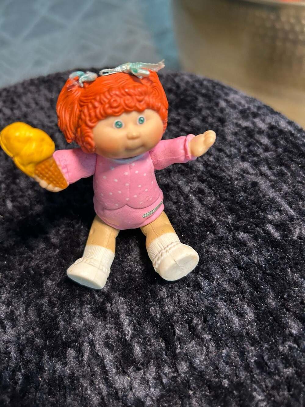 Cabbage Patch Kids 1984 Vintage PVC Figure Red Hair Ice Cream Cone